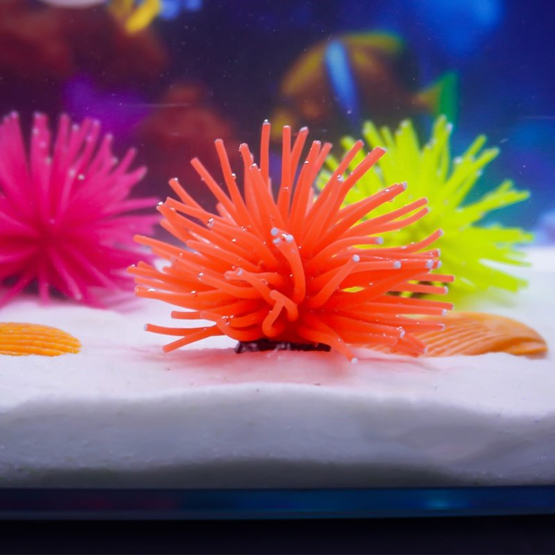 Wholesale Simulation Silicone Sea Urchins Fish Aquarium Aquascape Colorful Soft Aquarium Ornaments pet/aquarium tank decoration
