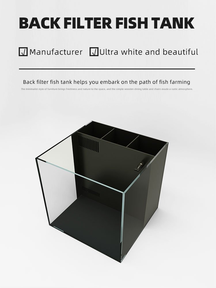 Factory's latest multifunctional back filter fish tank glass fish tank back filter right angle glass aquarium fish tank