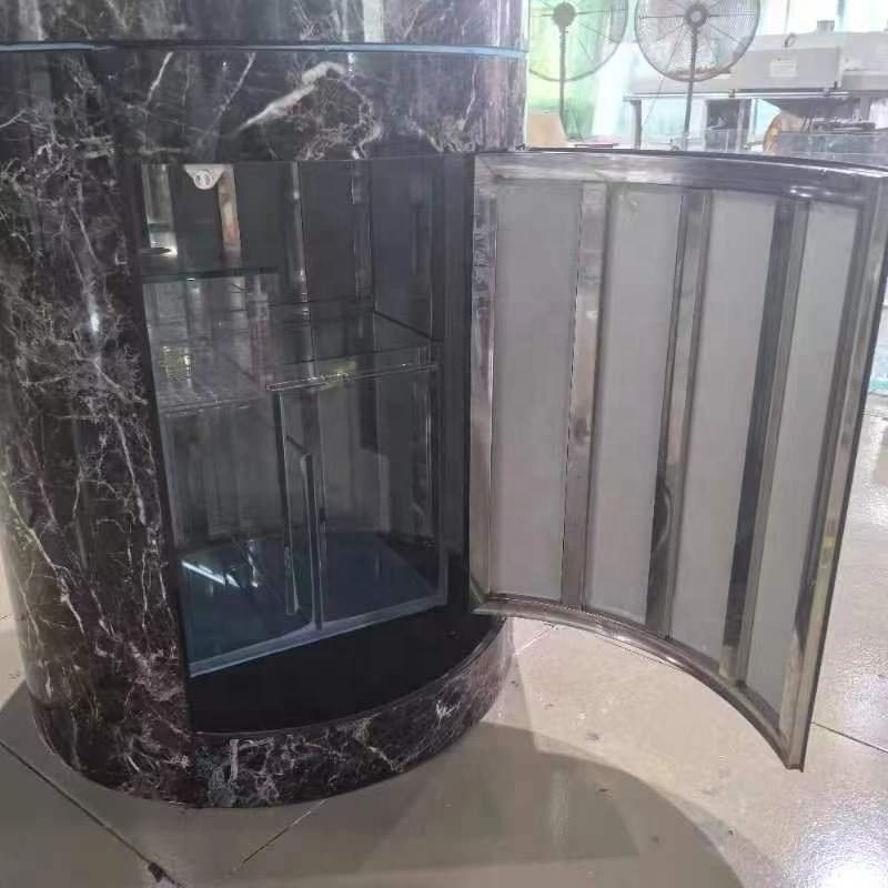 Factory Direct Sales Modern Style Cylindrical standing fish tank aquarium jellyfish tank cylinder round fish tank with stand