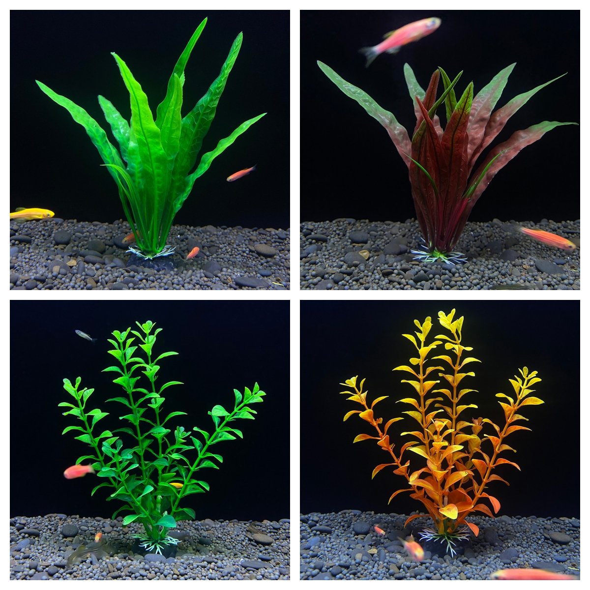 Custom Plantas de acuario Artificial Plastic Artificial Aquarium Plants for Aquarium Fish Tank Aquarium Plastic Plants