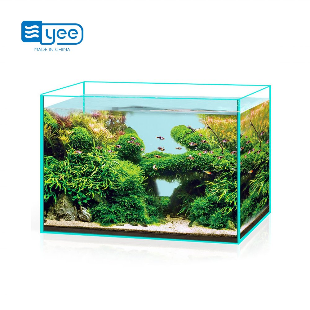 Yee Wholesale Super Clear Glass Aquarium Fish Tank 5 in 1 White Glass Small Size Aquarium Tank