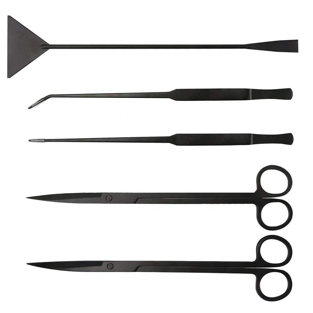 2022 Sale Aquarium Accessories & tools special Aquascaping tools water plant scissors curved tweezers forceps scraper kit tools