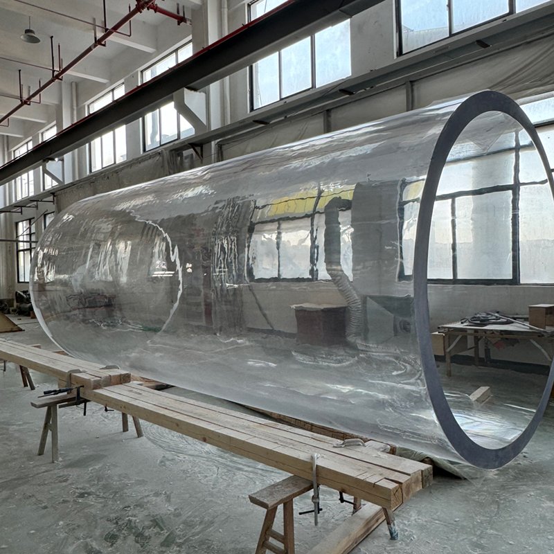Custom cylindrical clear large fish tank acrylic aquarium round for cat fishes