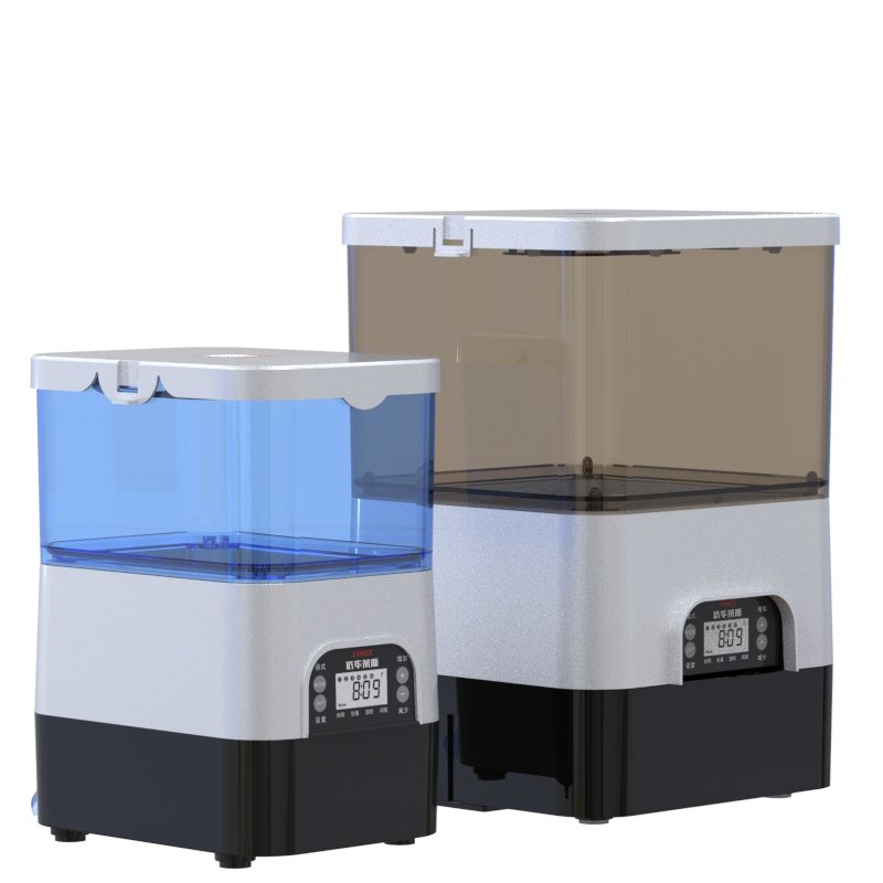 EV615CS solar fish feeder small timing aquarium remote control auto fish feeder pond feeder