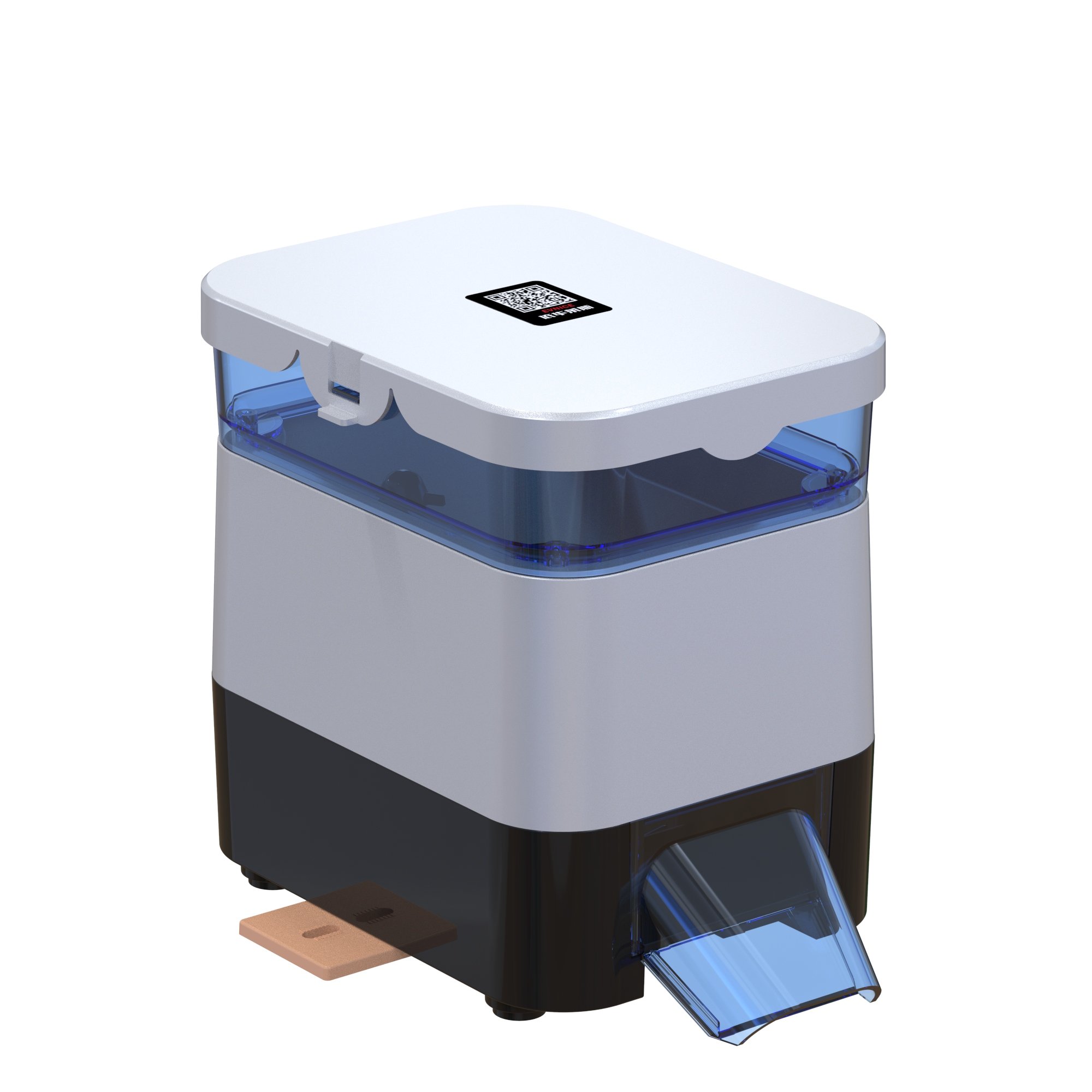 EV615CS solar fish feeder small timing aquarium remote control auto fish feeder pond feeder
