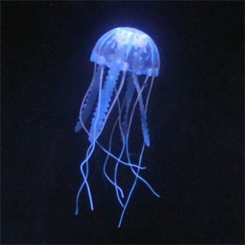 Aquarium landscaping Fish Tank Ornaments Eco-Friendly Glowing Effect Silicone Floating Simulation Artificial Jellyfish