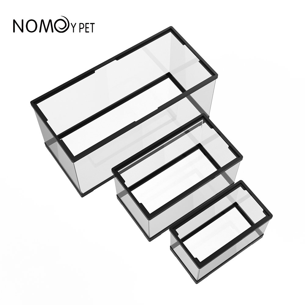 New High Transparent Rectangular Pet Tank Plastic Aquarium for Fish Turtle