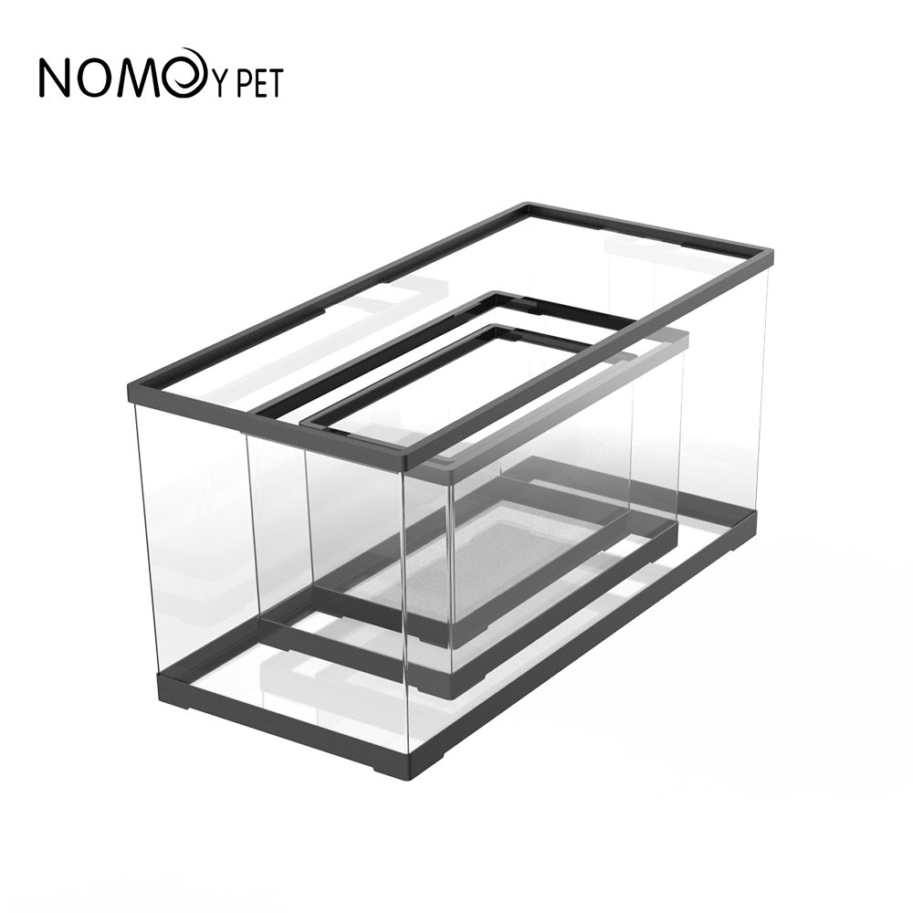 New High Transparent Rectangular Pet Tank Plastic Aquarium for Fish Turtle