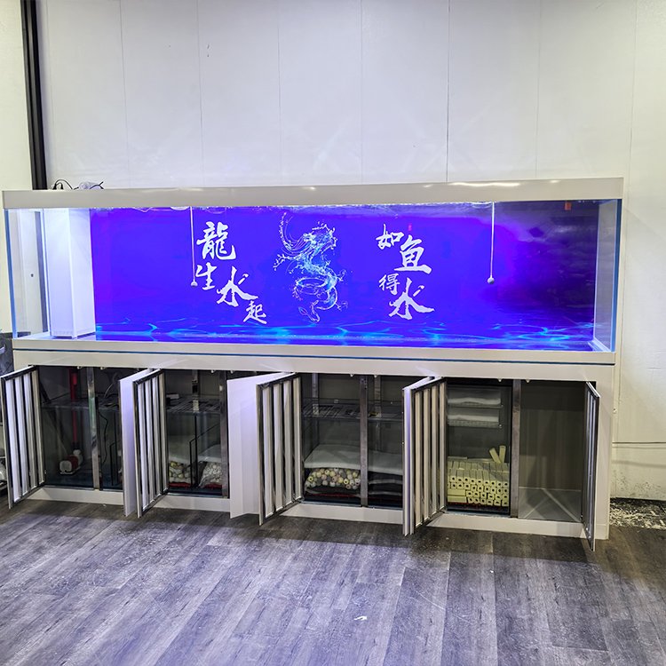 Large Rectangular countertop Glass 500 1000 gallons fish tank transparent cylindrical Glass acrylic fish tank aquarium