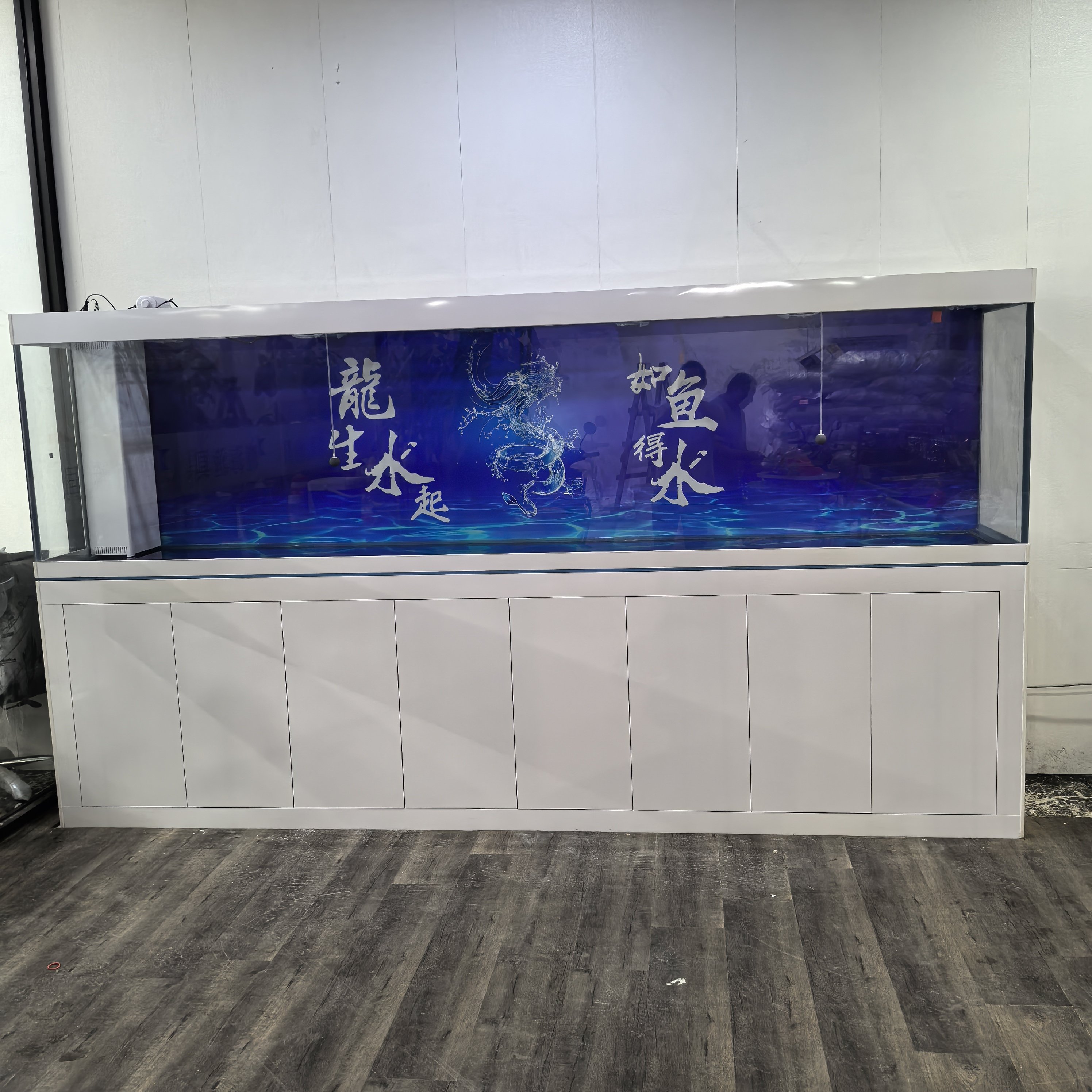 Large Rectangular countertop Glass 500 1000 gallons fish tank transparent cylindrical Glass acrylic fish tank aquarium