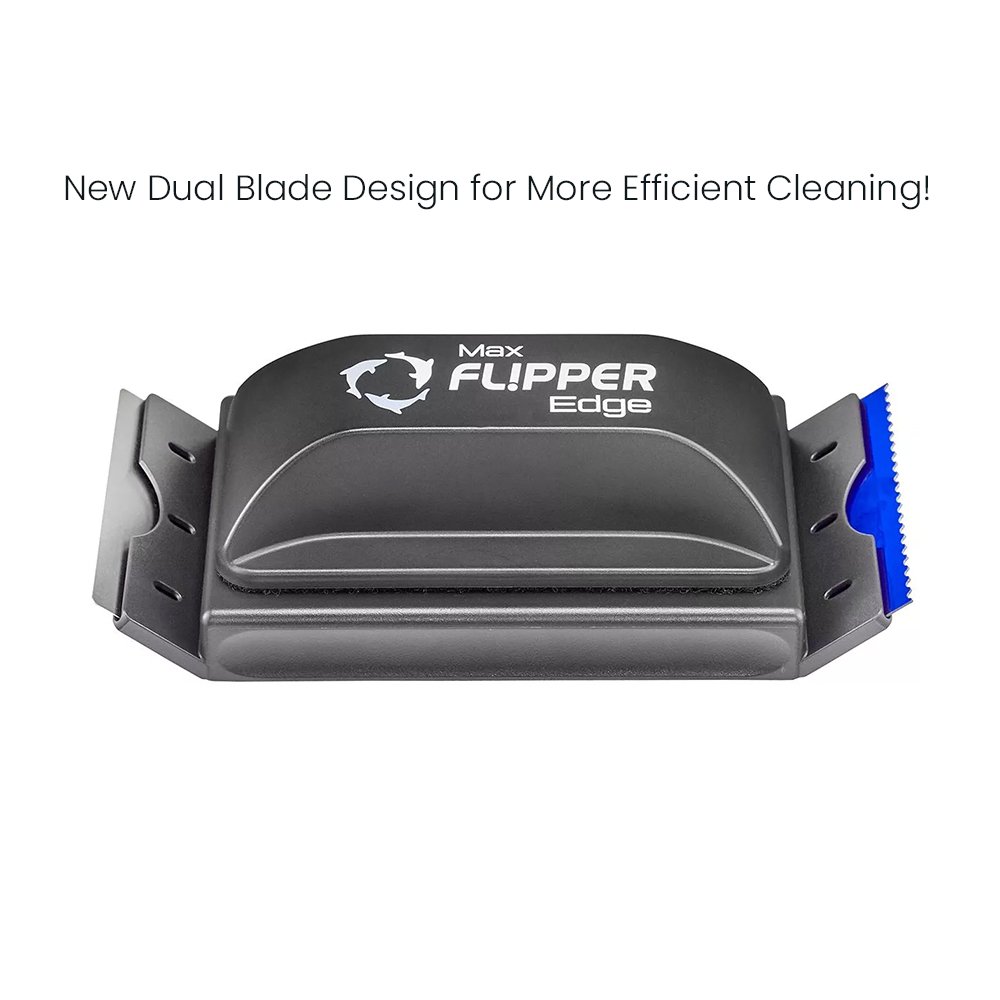 Flipper Edge Standard/Max 2 in 1 Floating Magnetic Glass Acrylic Fish Tank Aquarium Algae Cleaner with Dual Blades