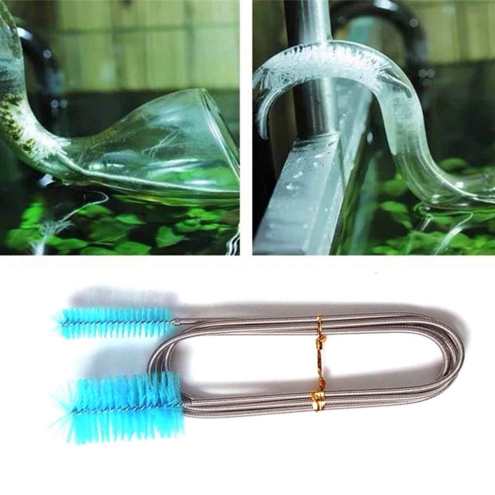 Aquarium Cleaning Tool Stainless Steel Tube Cleaning Brush Flexible Aquarium Fish Tanks Accessories Filter Pipe Brushes Cleaner