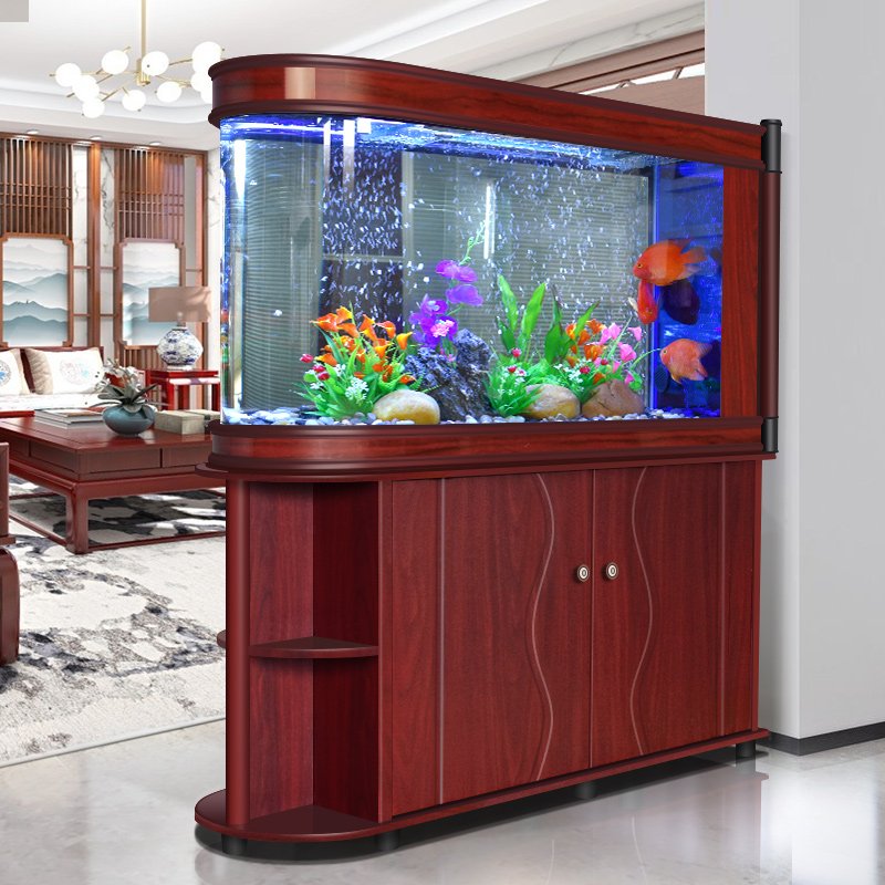 Bullet U-shaped glass fish tank multi-function corner aquarium large bottom filter in living room