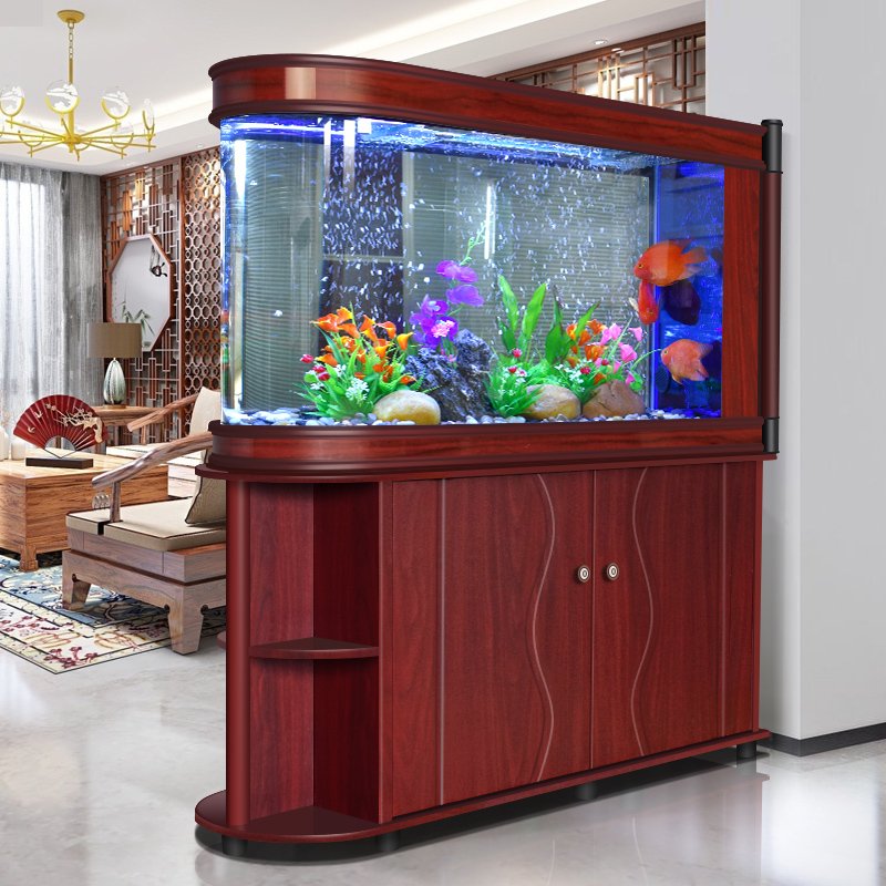 Bullet U-shaped glass fish tank multi-function corner aquarium large bottom filter in living room