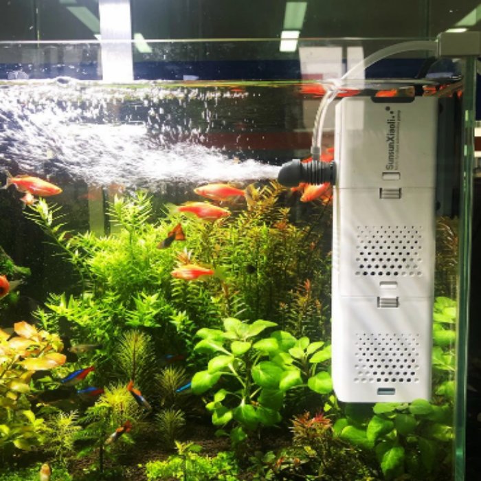 4 In 1 Aquarium Filter Pump Fish Tank Submersible Air Oxygen Internal Pump Aquarium Wave Power head Pump