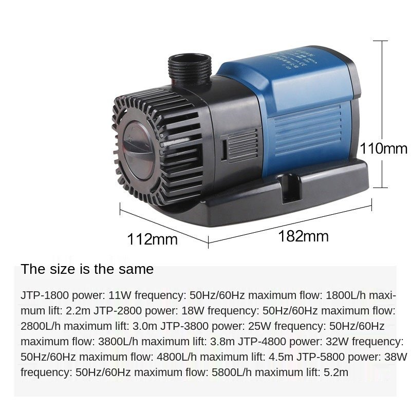 SUNSUN JTP-1800/2800/3800/4800/5800 Frequency Conversion Pump Silent Fish Tank Submersible Pump Aquarium Pumping Fish Pond
