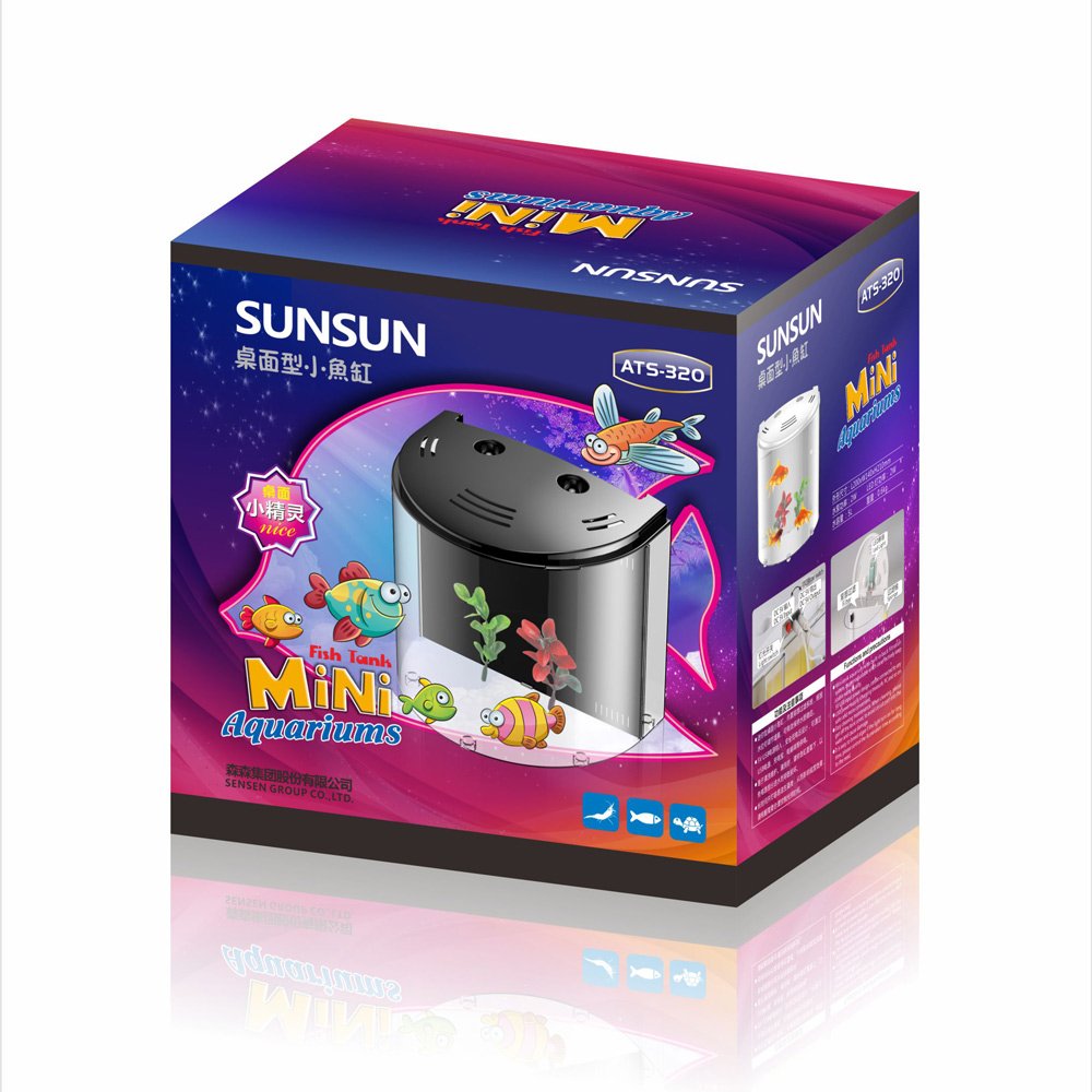 Sunsun Fashionable Fish Home Aquarium Acrylic Fish Tank Mini Small Aquarium Tank Office Table Desktop Small Display Tank Fish