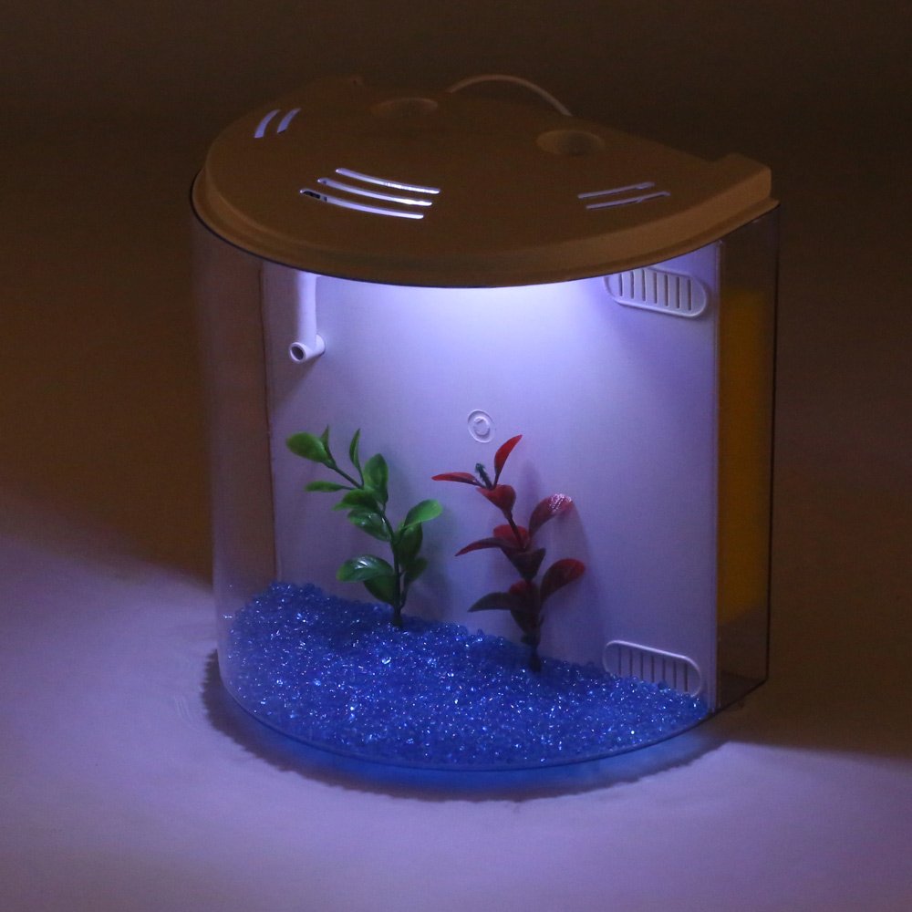 Sunsun Fashionable Fish Home Aquarium Acrylic Fish Tank Mini Small Aquarium Tank Office Table Desktop Small Display Tank Fish