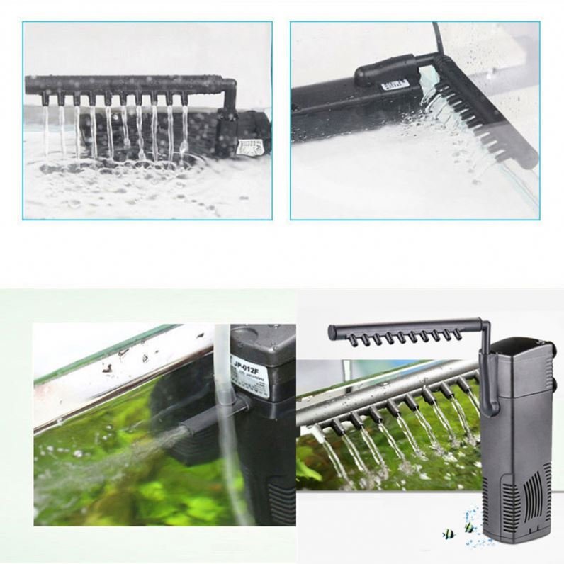 3 In 1 Silent Internal Aquarium Filter Submersible Water Pump Filter overflow With Rain Spray For Aquarium Fish Turtle Tank
