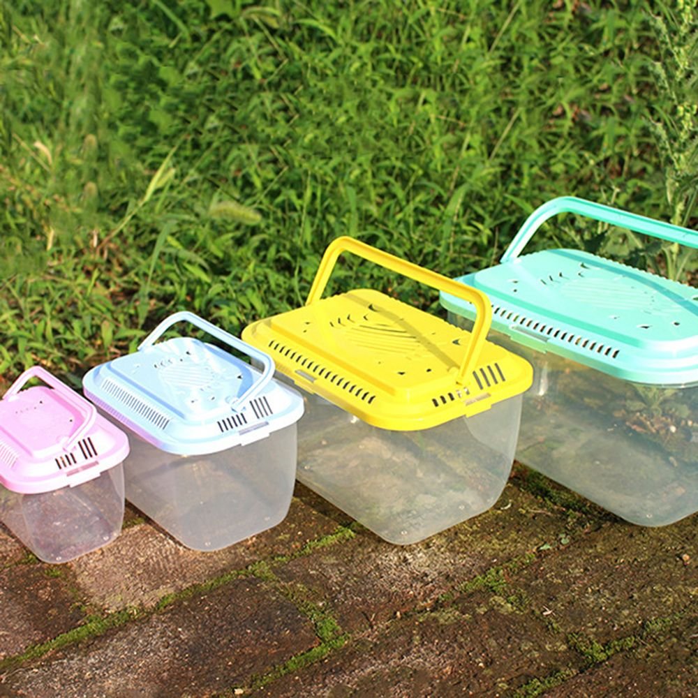 Portable Fish Tank Handheld Plastic Fish Tank Transparent For Traveling Breathable Design Small Aquarium For Turtle and Pet Fish