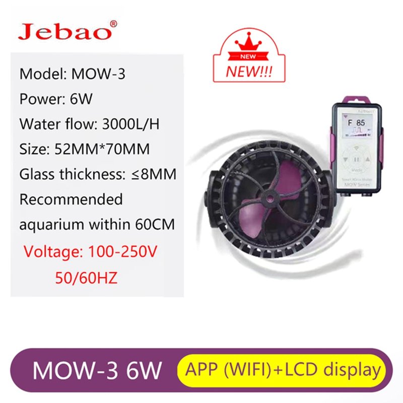 Jebao AOW MOW Series Wireless Marine Aquarium Water Pump Manufacturer Wifi LCD Display Controller Fish Tanks Accessories