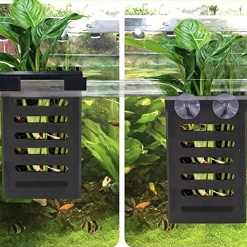 Hot sale Aquarium Plant Holder Hanging Aquatic Planter Cups for Aquarium Decorations with Hooks and Suction Cups