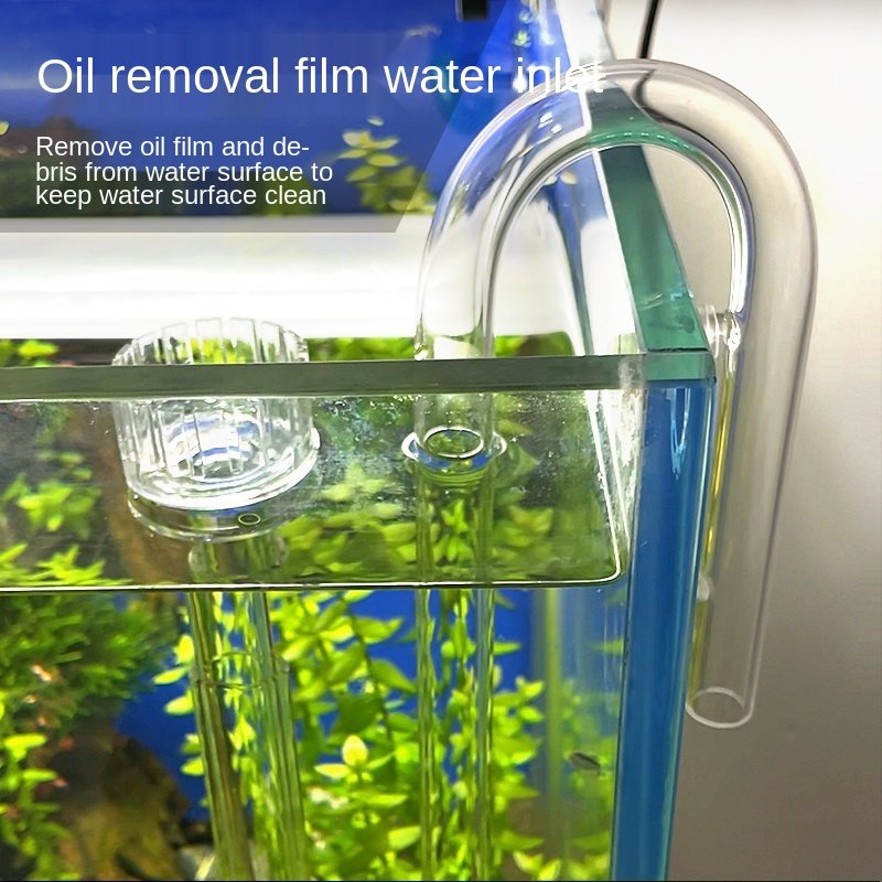 Glass inlet and outlet pipe bell mouth oil removal membrane fish tank filter barrel accessories