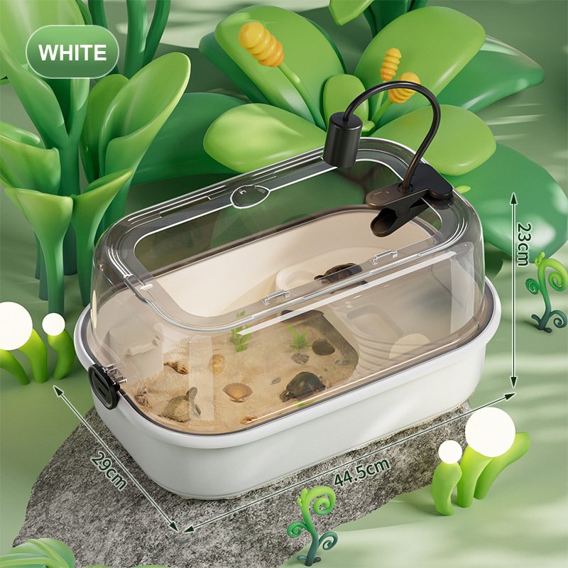 Woderfulpet Ecological turtle tank Small Eco-Friendly Water Glass Turtle Tank Reptile Terrarium Aquarium for Home Decoration