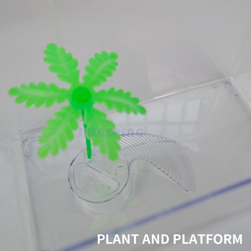 21x13.3x14cm Small Plastic Aquariums for Kids Portable Clear and Transparent Plastic Tank