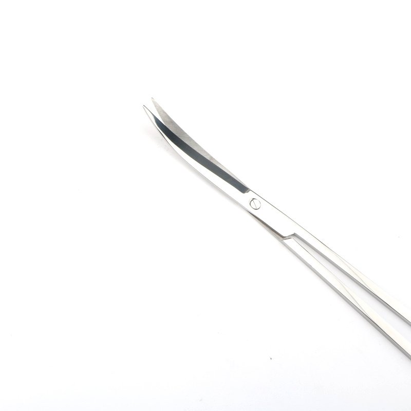 Mirror Polished 2pcs Straight Curved Scissors aquarium cleaning tools 2kit aquarium plant 2 scissors