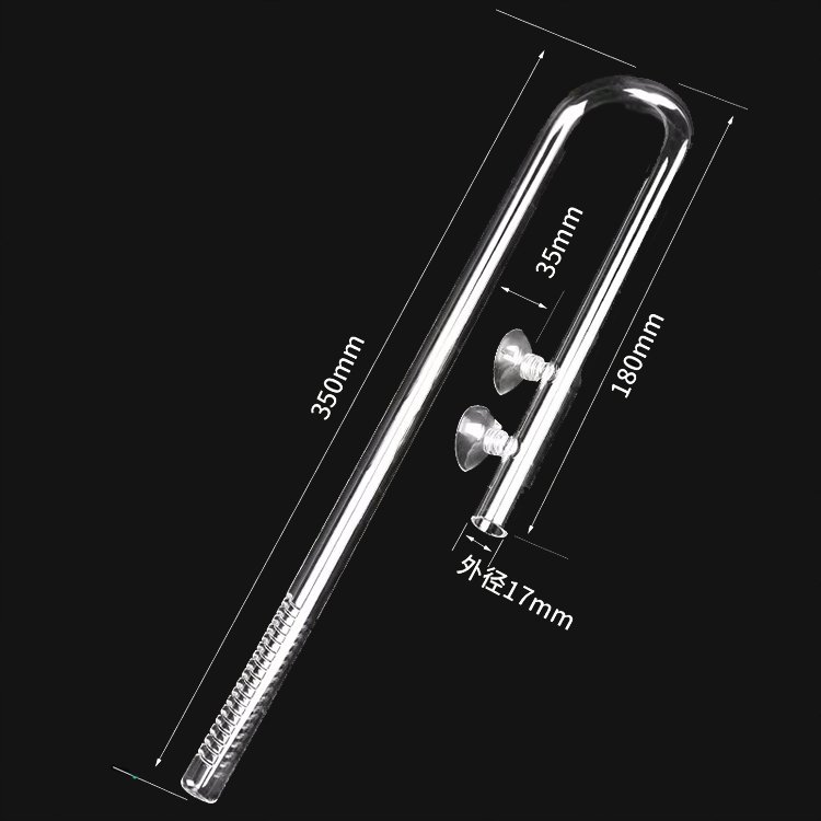 Aquarium glass inlet and outlet with lily and Trumpet Type