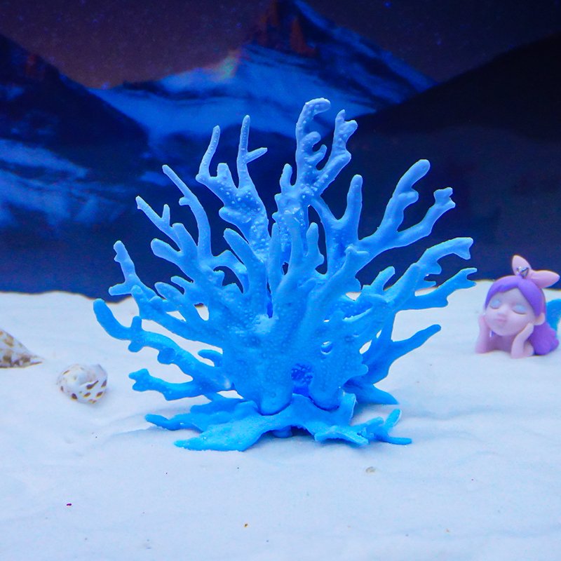 High-quality aquariums & accessories Ready to Ship small solid color resin coral for fish tank decoration