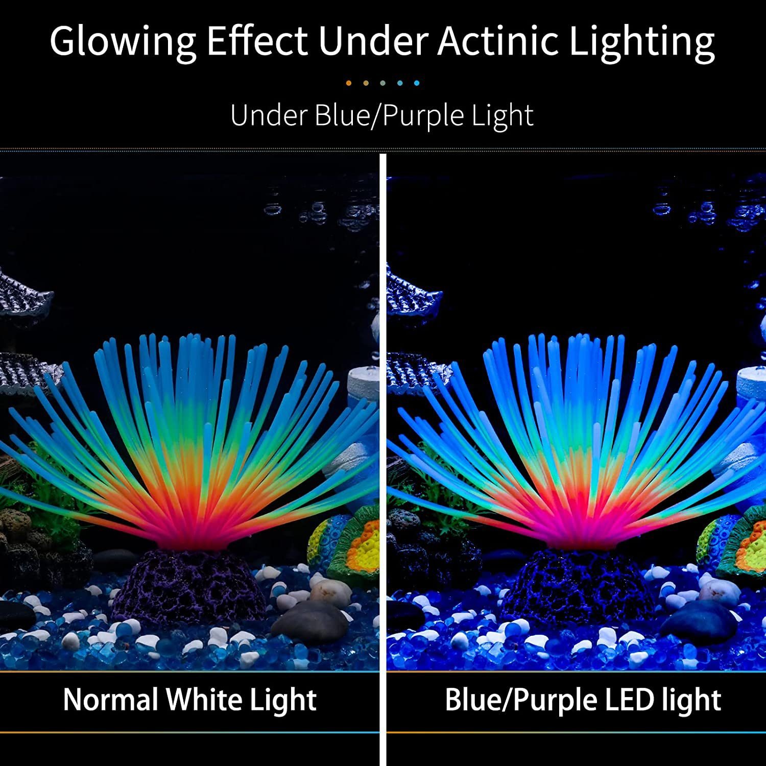 Glowing Fish Tank Decorations Plants Glow Aquarium Mushroom Coral Plant Ornaments Tanks Accessories
