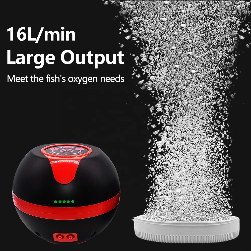 Q series silent ac dc 12V lithium battery rechargeable fish tank large oxygen 16L/min touch screen adjustable aquarium air pump
