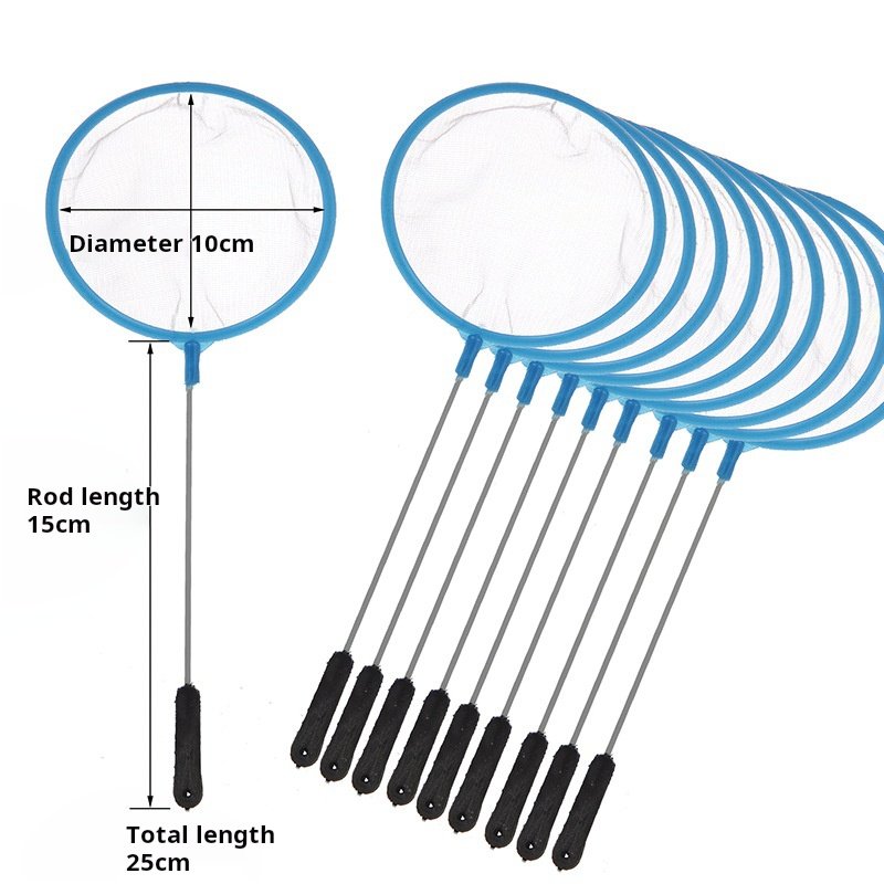 Seaside catching small nets aquarium fishing 10CM round encrypted nets aquarium cleaning small pocket nets