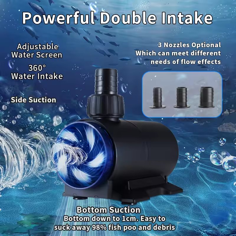 Wholesale Factory Super Silent DC 24V 1500 L/H Fish Tank Small Capacity Aquarium Submersible fountain Water Pump