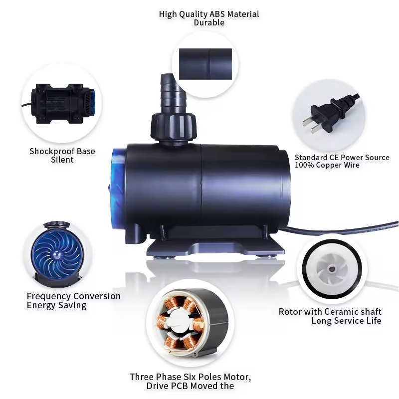 Wholesale Factory Super Silent DC 24V 1500 L/H Fish Tank Small Capacity Aquarium Submersible fountain Water Pump