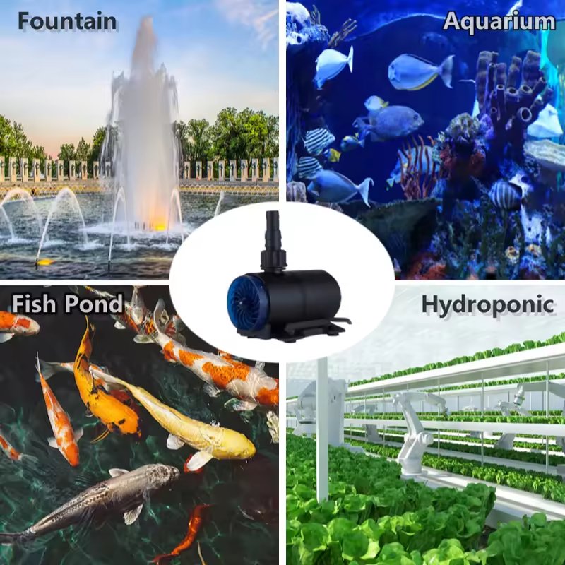 Wholesale Factory Super Silent DC 24V 1500 L/H Fish Tank Small Capacity Aquarium Submersible fountain Water Pump