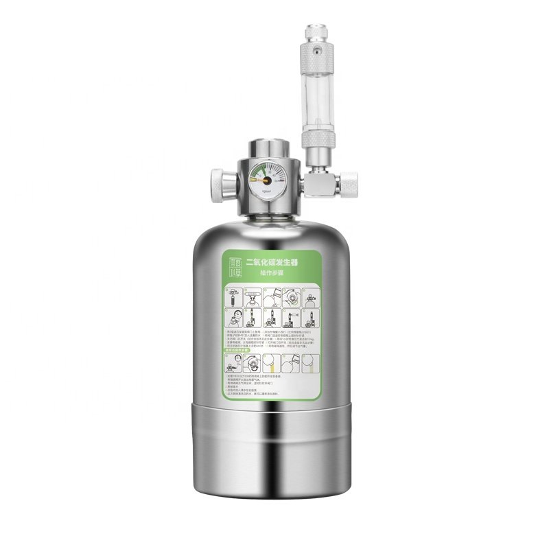 WYIN Aquarium Fish Tank Stainless Steel CO2 Cylinder System DIY Carbon Dioxide cylinder Generator Set for fish tank