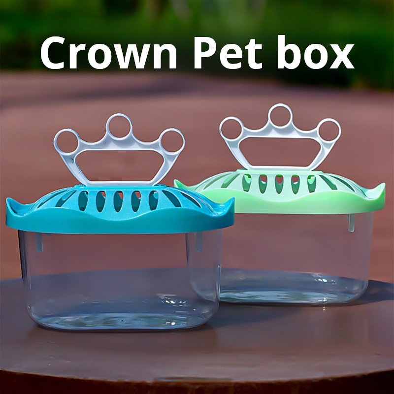 18.5x12.3x16cm Plastic Container for Reptiles Crickets Lizards Amphibians for Water-based Goldfish Aquariums and Turtle Tanks