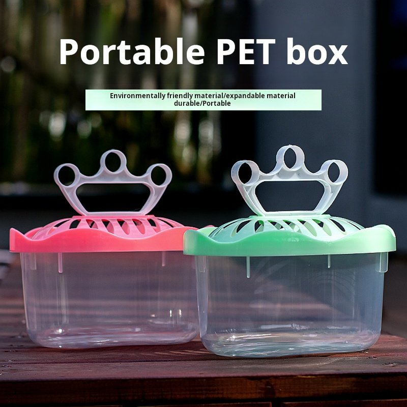 18.5x12.3x16cm Plastic Container for Reptiles Crickets Lizards Amphibians for Water-based Goldfish Aquariums and Turtle Tanks