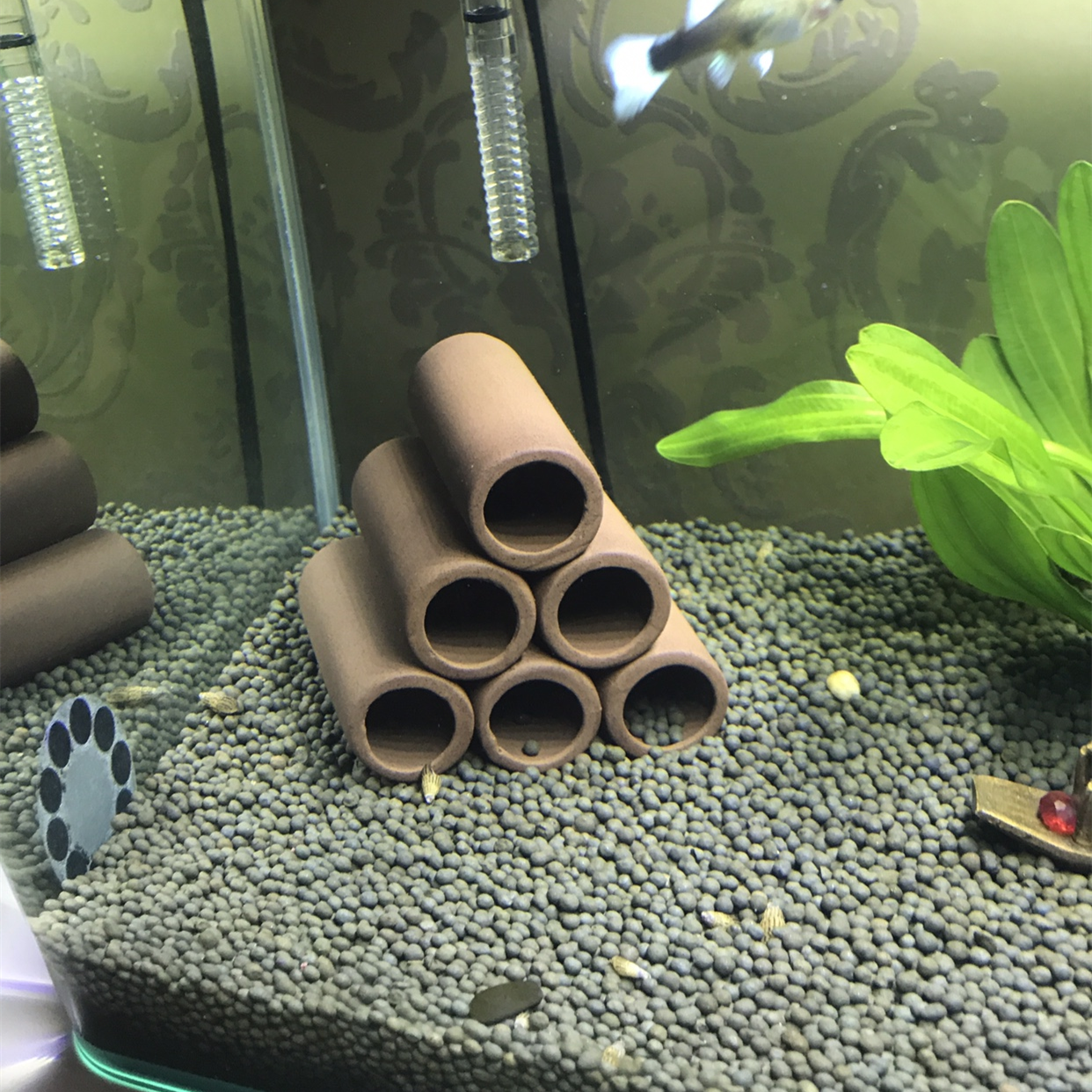 Aquarium Ceramic House for small Fish Shrimp spawn Shelter Breed Fish Tank Pond Shrimp Breeding Ornament Decor Accessory