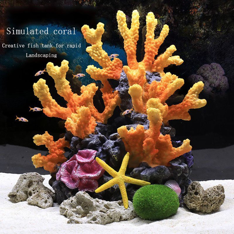 high quality Resin Artificial Function Ceramic Coral Reef Rock Marine Aquarium Decorations for Fish Tank