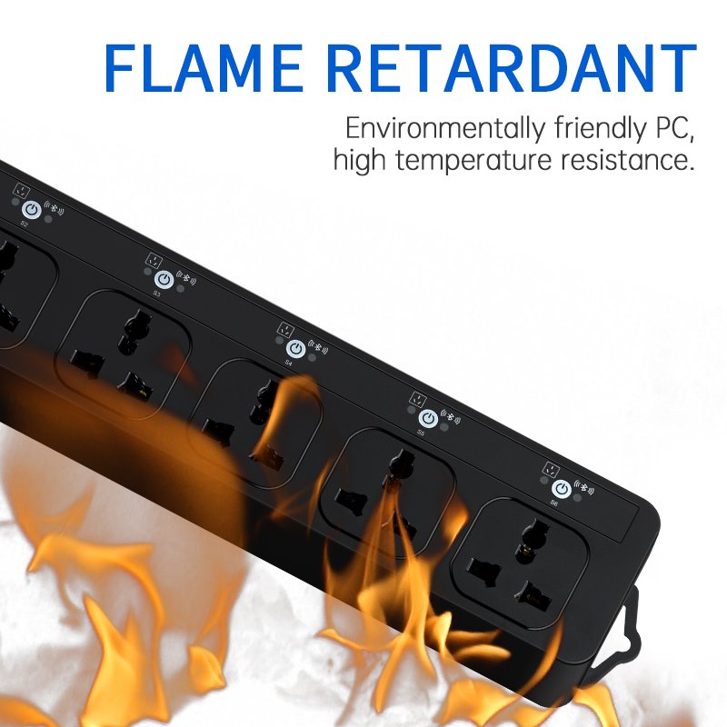 Smart Power Strip EU UK US AU Electrical Plug Sockets 6 Way Outlets Cord Remote Bluetooth APP control Aquarium device timing