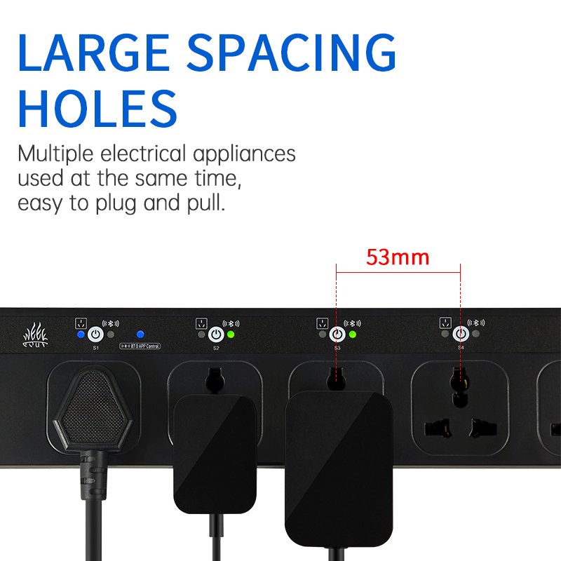 Smart Power Strip EU UK US AU Electrical Plug Sockets 6 Way Outlets Cord Remote Bluetooth APP control Aquarium device timing