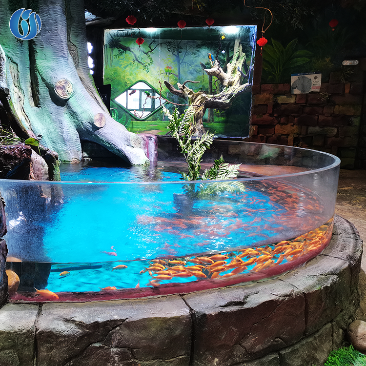 Lesheng Factory Customized Outdoor Length* Width* Height Large Acrylic Rectangular Fish Tank Aquarium, Fish Tanks With Acrylic