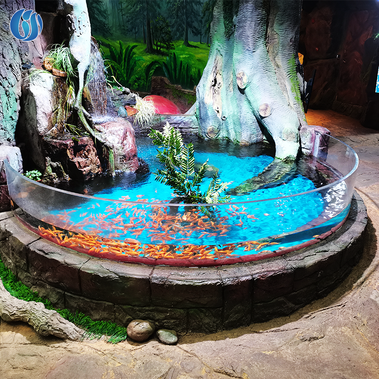 Lesheng Factory Customized Outdoor Length* Width* Height Large Acrylic Rectangular Fish Tank Aquarium, Fish Tanks With Acrylic