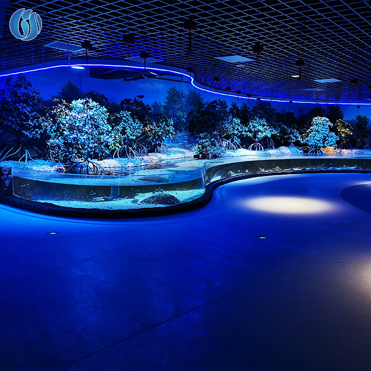 Lesheng Factory Customized Outdoor Length* Width* Height Large Acrylic Rectangular Fish Tank Aquarium, Fish Tanks With Acrylic