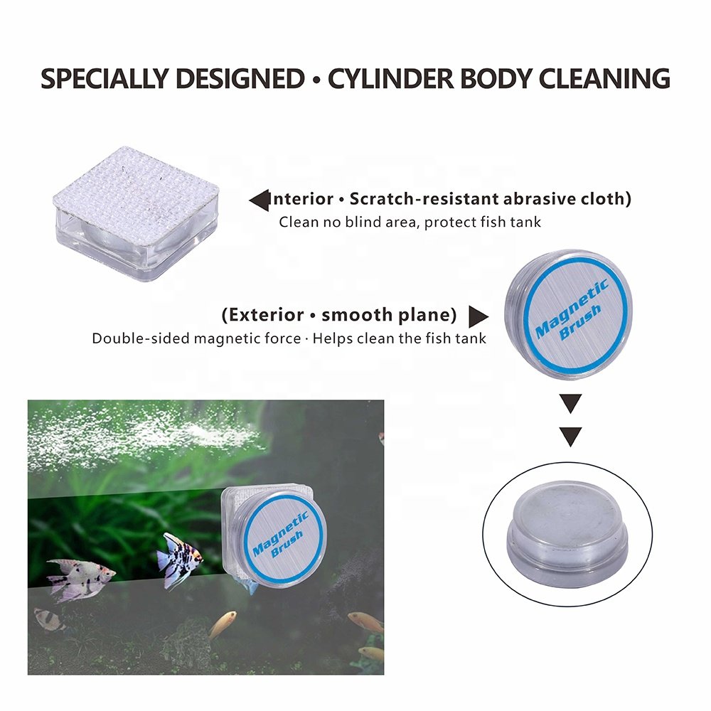 High Quality Aquarium Glass Cleaner Multi-Size Magnetic Aquarium Brush For Small Fish Tank