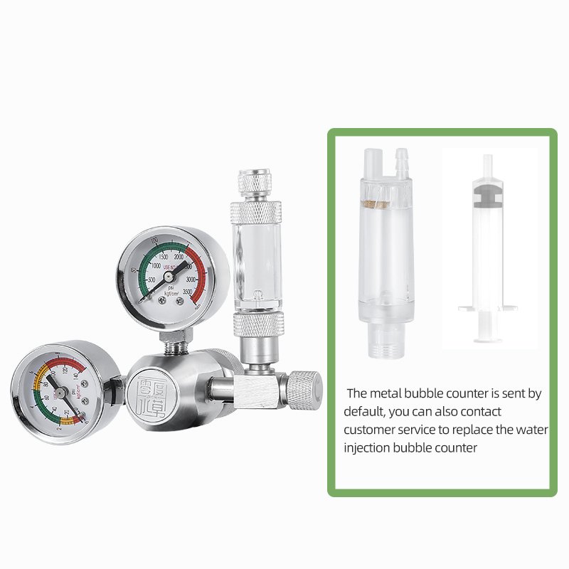 WYIN ZRDR CO2 Regulator Valve Magnetic Solenoid Check Aquarium Bubble Counter Fish Tank Tool Pressure